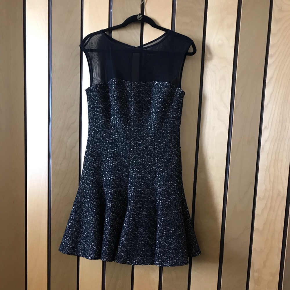 MAGGY LONDON Petites Black & Cream Party Dress
